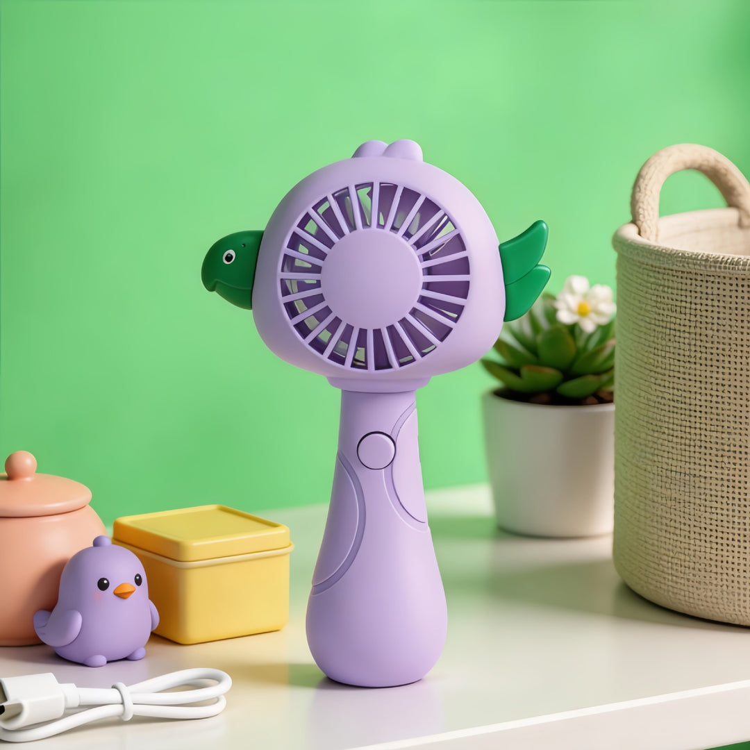 Women's portable handheld fan in creative animal design Bowlift