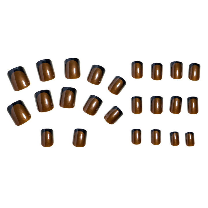 Elegant French Tip Press-On Nails Bowlift