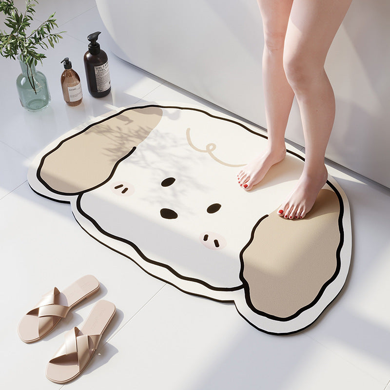 Cartoon Beer-Theme Soft Bath Mat