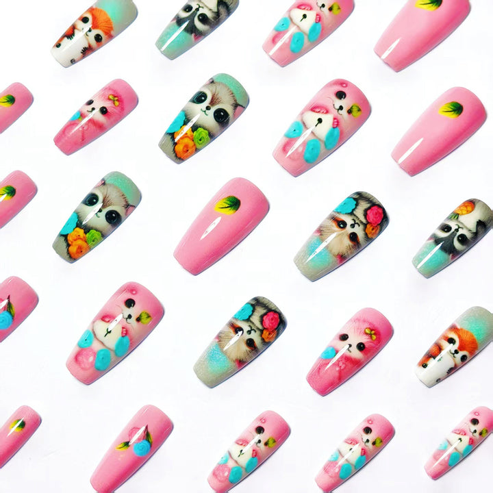 Creative Art Nails with Playful Animal Motifs Bowlift