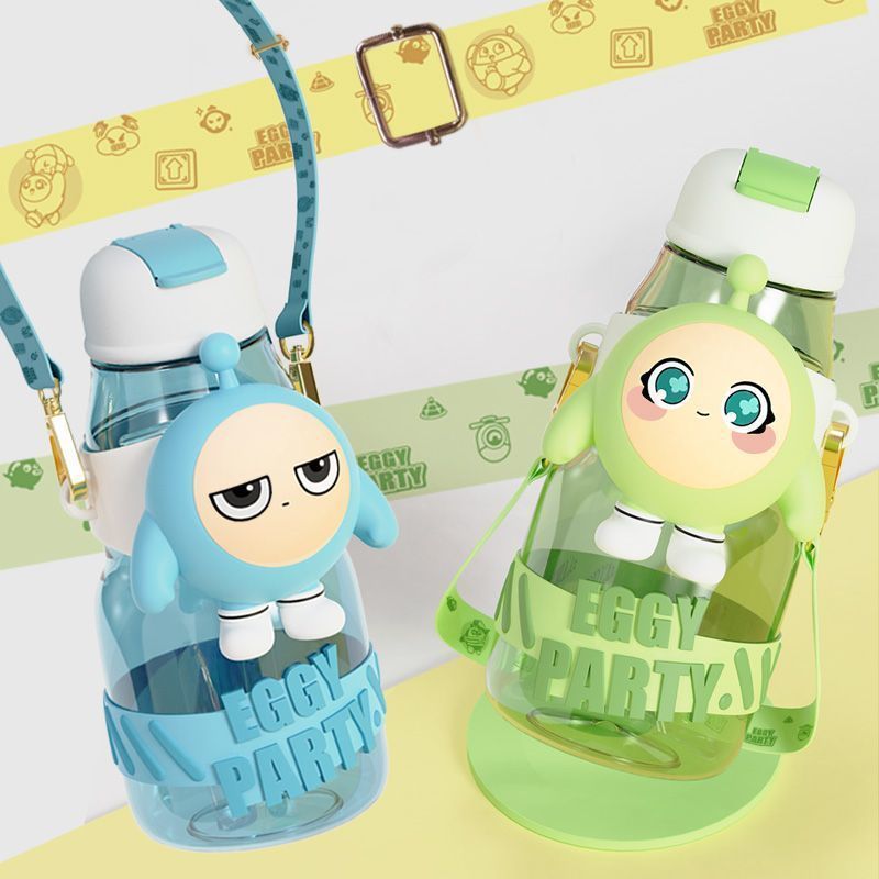 Women’s water bottle with interactive design and stylish character element Bowlift