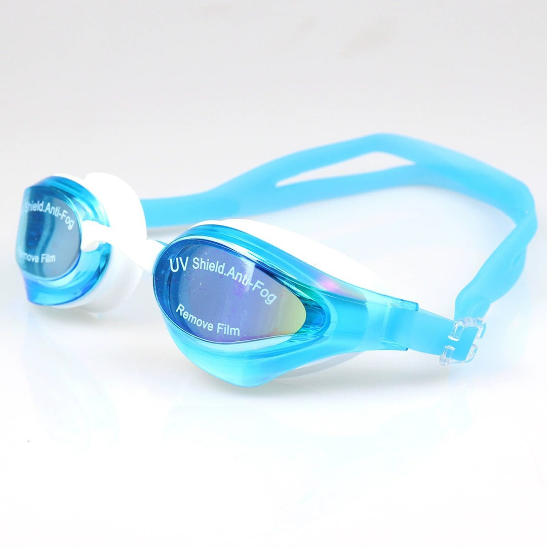 Sports swimming goggles with adjustable headband and anti-fog technology Bowlift