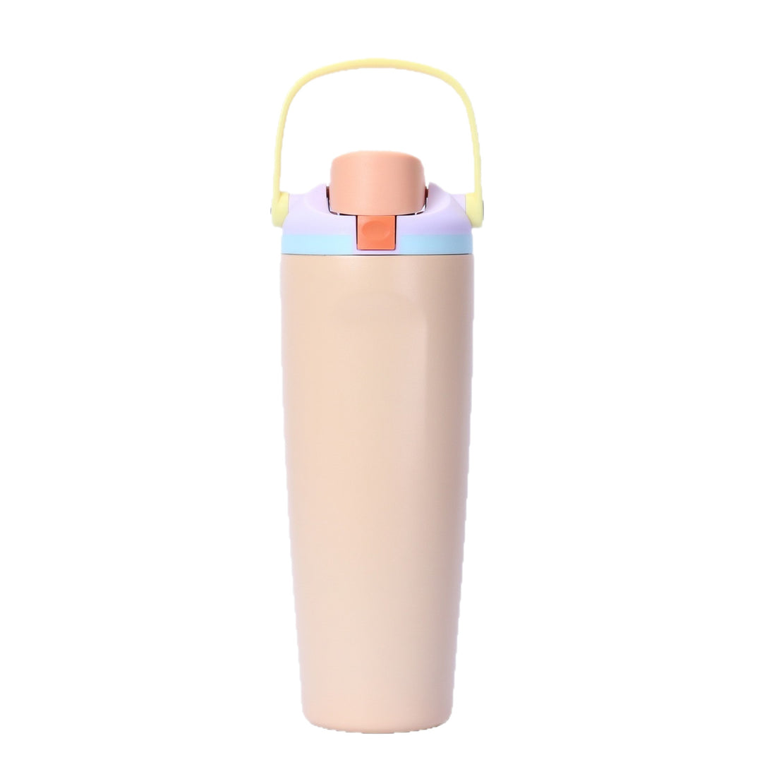 Women's insulated drinking bottle with ergonomic carry handle Bowlift