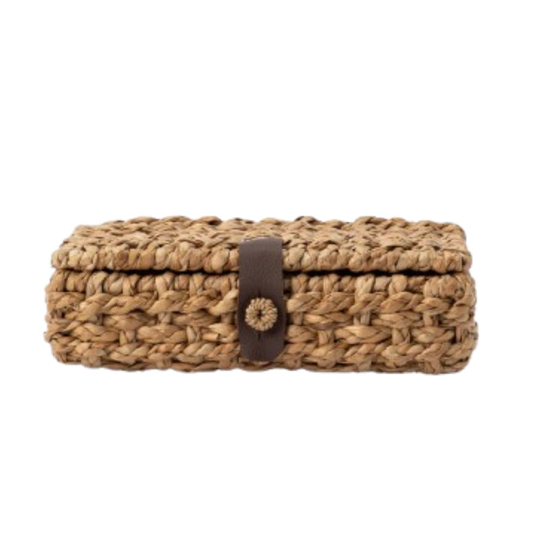 Handcrafted Storage Box Made of Braided Natural Material Bowlift