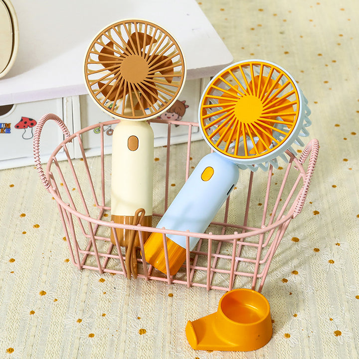 Women's Portable Hand Fan with USB Charging Station Bowlift