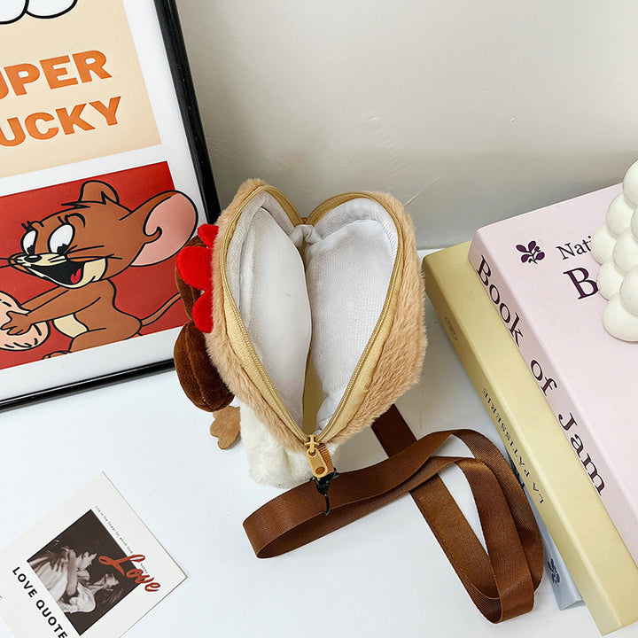 Plush Backpack with Unique Chicken Design Bowlift