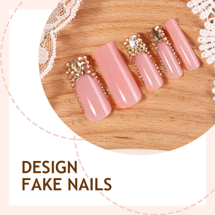 Art nail set with glitter decorations Bowlift