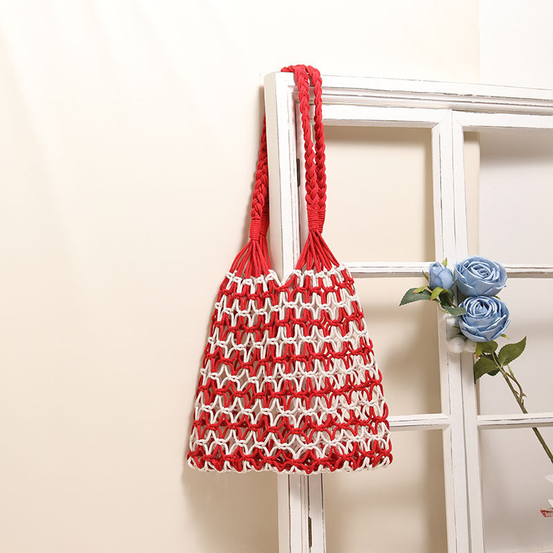 Hand-knotted shopping and beach bag Bowlift