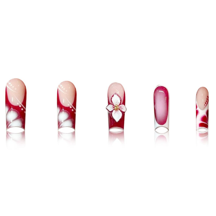 Floral Nail Art Extensions Bowlift