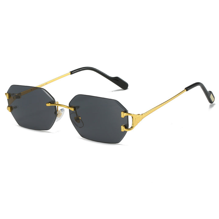 Ladies modern octagon sunglasses with stylish metal frame and polarized lenses Bowlift