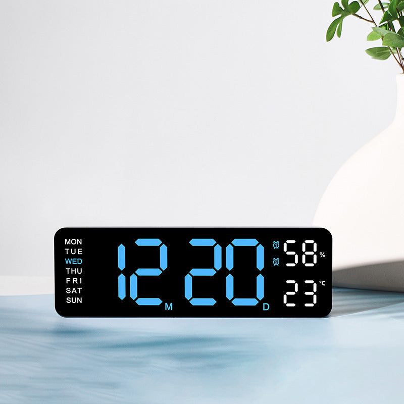 Digital wall clock with temperature and humidity display Bowlift