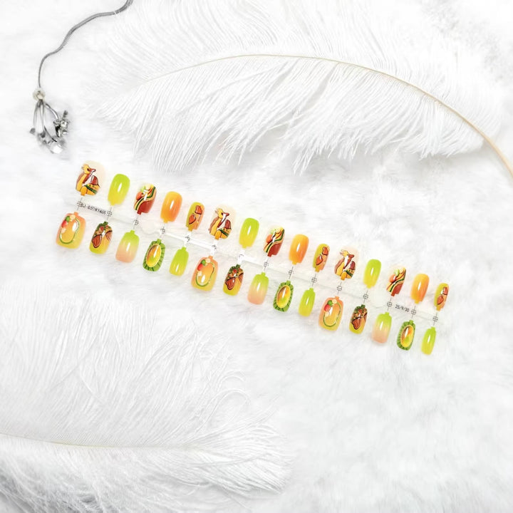 Artificial nails with fruit motifs Bowlift