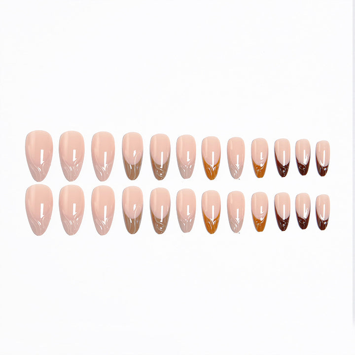 Acrylic nail set with elegant marble pattern and glossy finish Bowlift