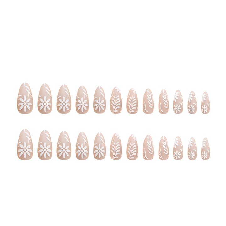 Stiletto nails with floral decorations Bowlift