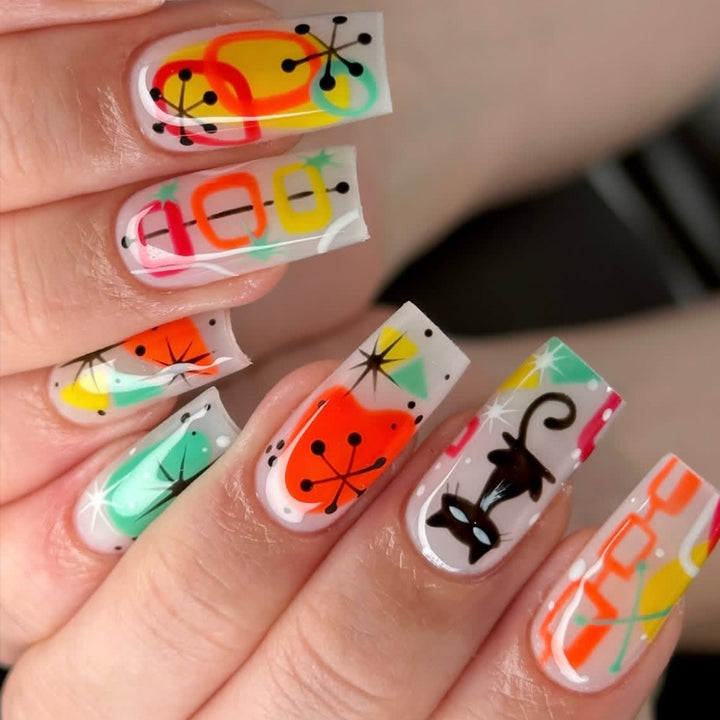 Artistic Abstract Nail Art Set Bowlift
