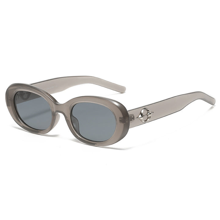 Retro-Inspired Oval Frame Sunglasses Bowlift