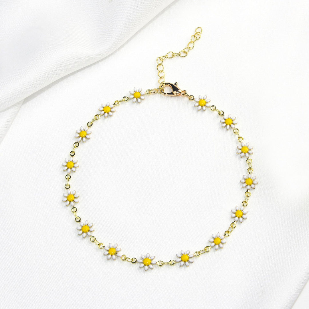 Colorful Floral Chain Bracelet Bowlift