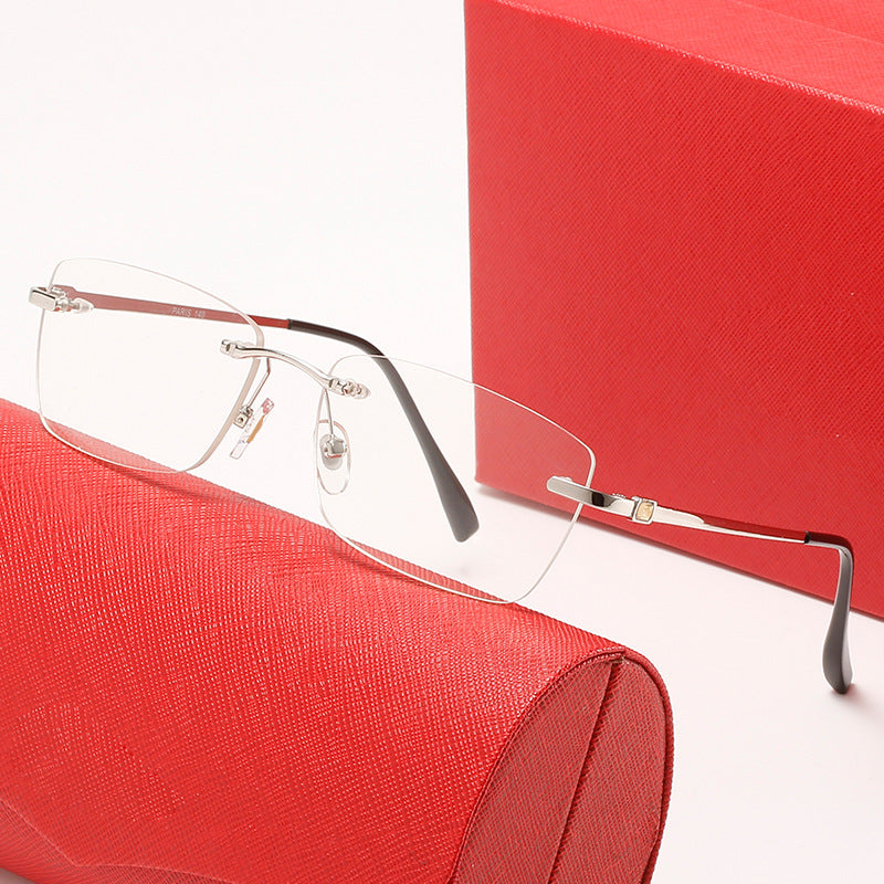 Women's fashionable half-frame sunglasses with stylish metal frame Bowlift