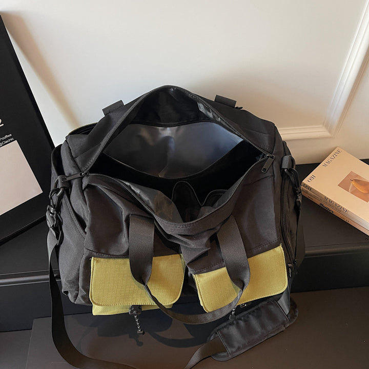 Multifunctional tote bag with comfortable shoulder padding and numerous outer pockets Bowlift