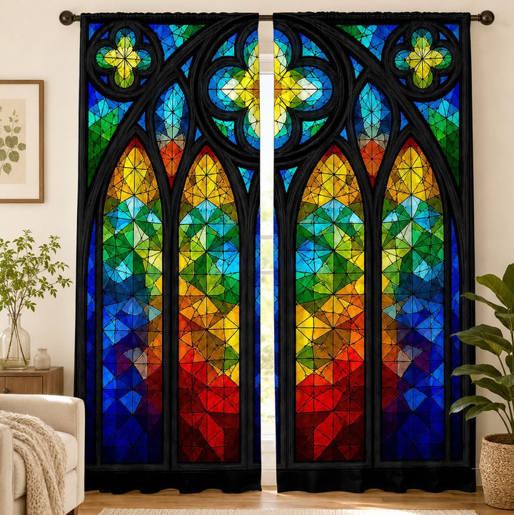 Abstract Patterned Window Curtains