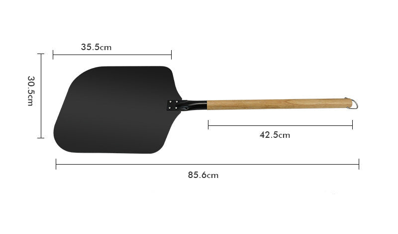Large Rectangular Nonstick Pizza Peel with Detachable Wooden Handle Bowlift