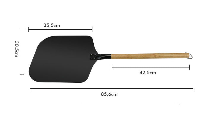 Large Rectangular Nonstick Pizza Peel with Detachable Wooden Handle Bowlift