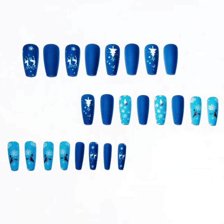 Artificial nails with festive winter design Bowlift