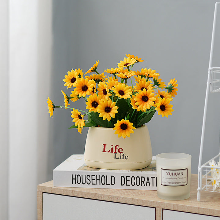 Decorative Potted Faux Floral Arrangement