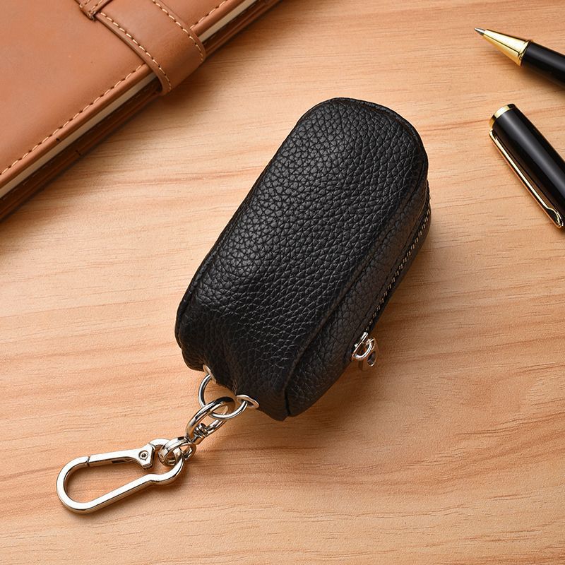 Compact Leather Keychain Pouch Bowlift