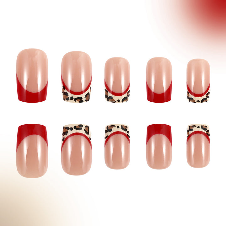 Stylish French Tip Press-On Nails Bowlift