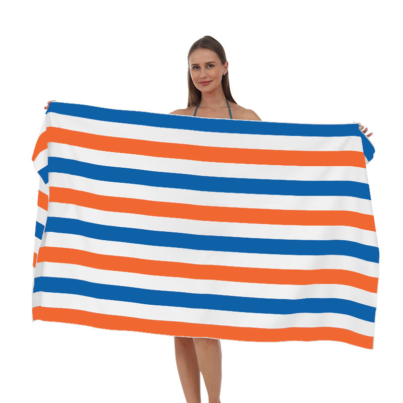 Beach towel with modern, wide stripe pattern Bowlift