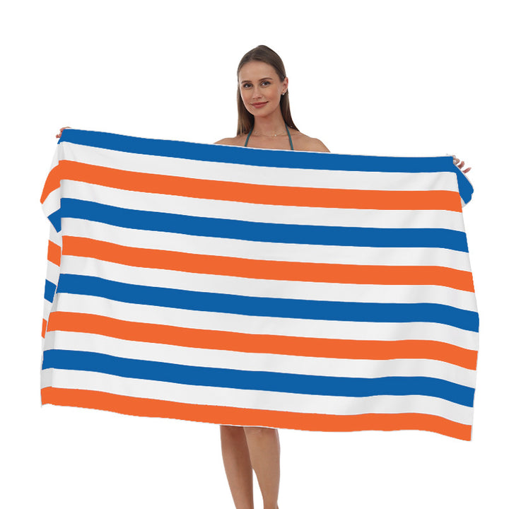 Beach towel with modern, wide stripe pattern Bowlift
