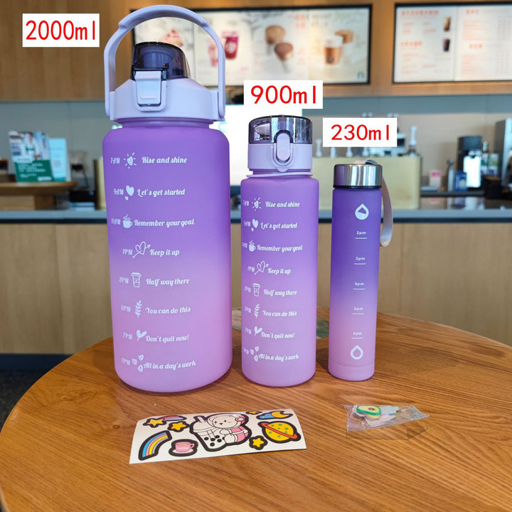 Ladies Motivating Water Bottle with Time Markers Bowlift