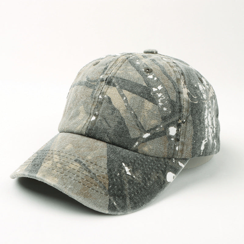 Unisex Camo Print Adjustable Baseball Cap Bowlift