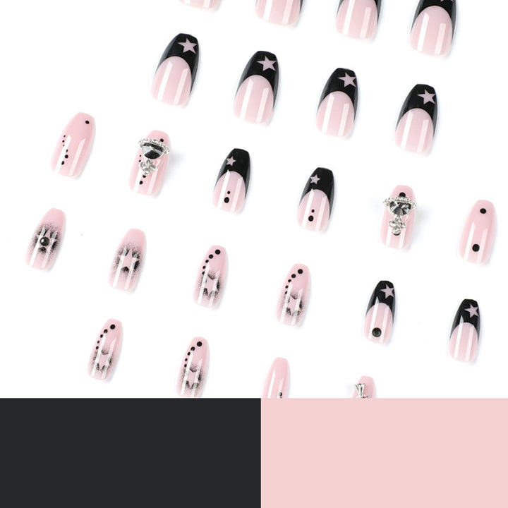 Glamorous nail art with star motifs and glitter accents Bowlift