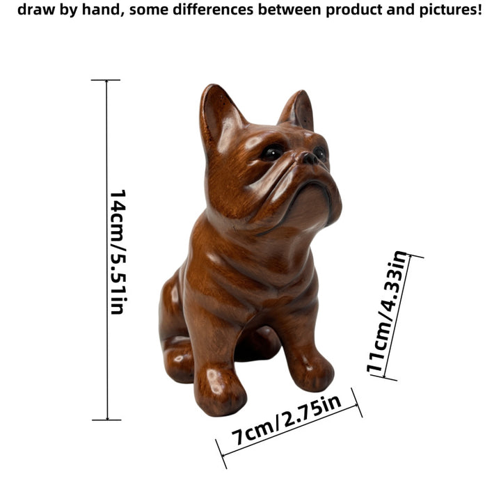 Creative bulldog figurine made of hand-painted resin Bowlift