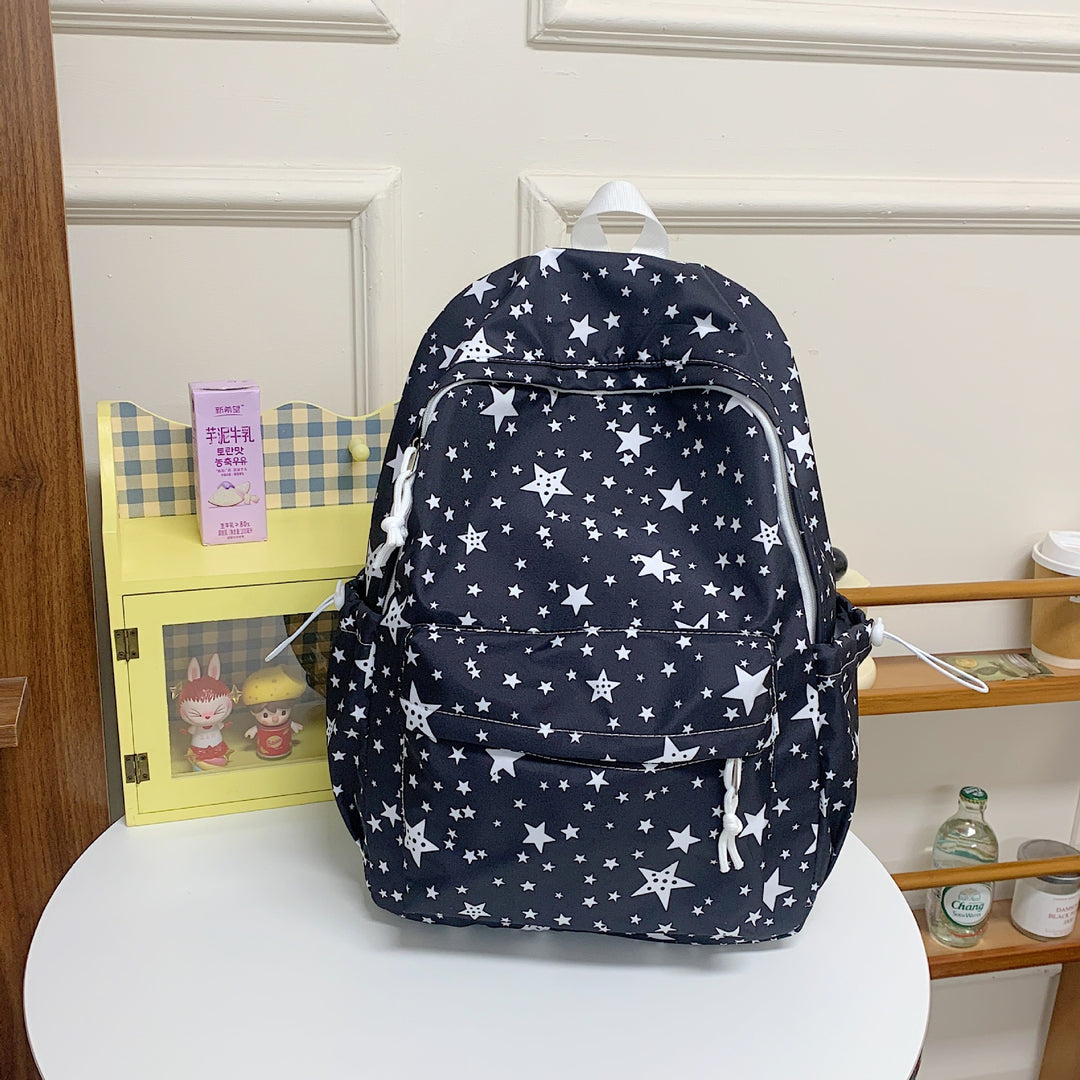 Backpack with High-Quality Star Pattern and Multifunctional Compartments Bowlift