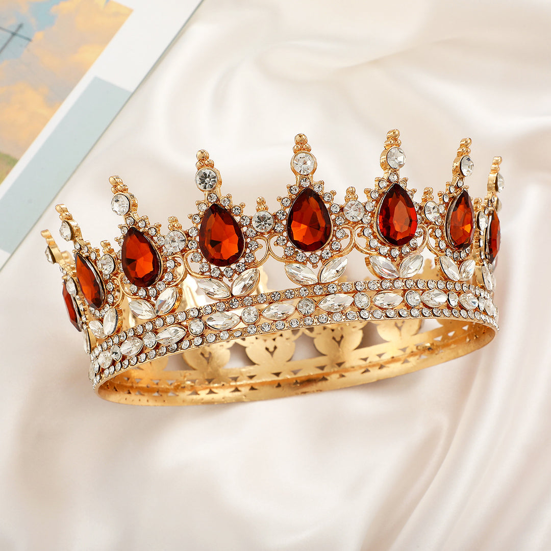 Ladies Luxurious Festive Crown with Shining Gemstones Bowlift
