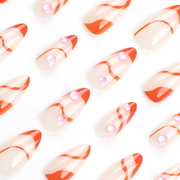 Artful Nail Extensions with Modern Accents Bowlift