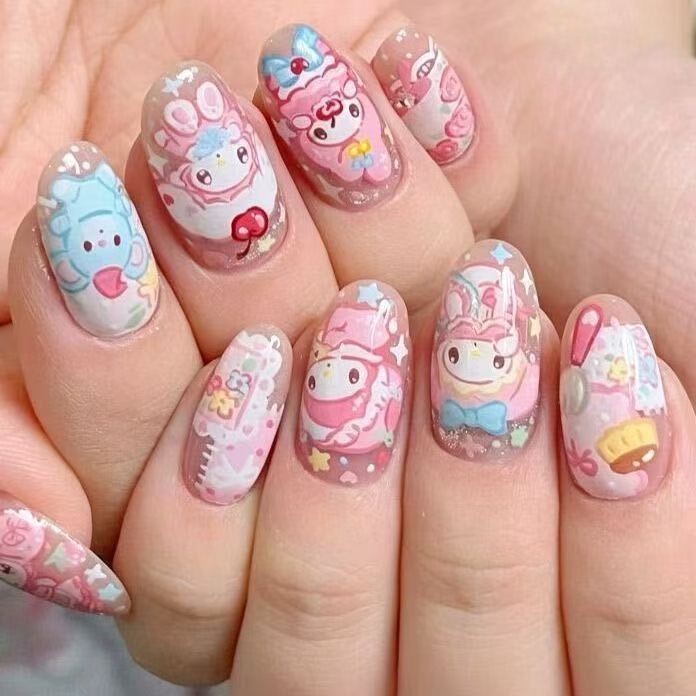 Artistic Press-On Nail Wraps Bowlift