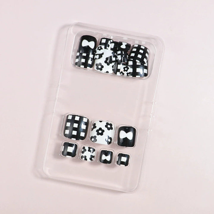 Creative Themed Press-On Nail Set Bowlift