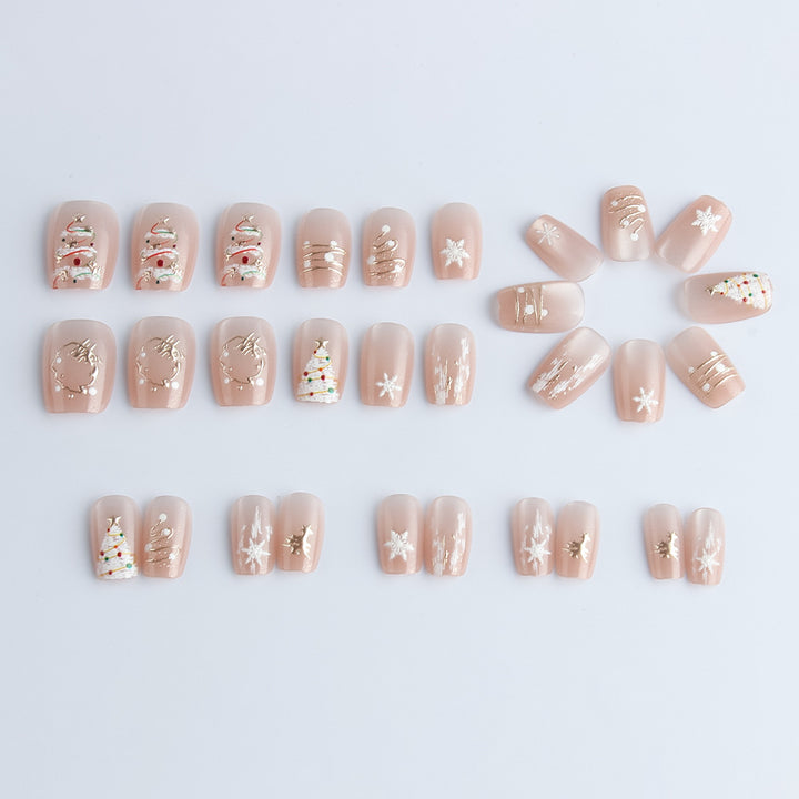 Artistic Holiday-Themed Press-On Nails Bowlift