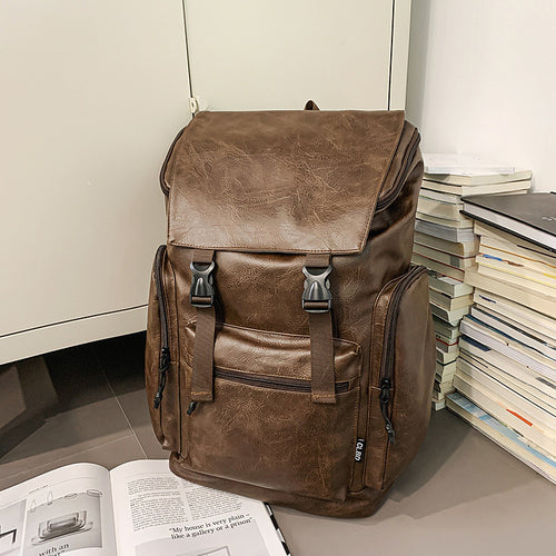 Vintage Leather Laptop Backpack