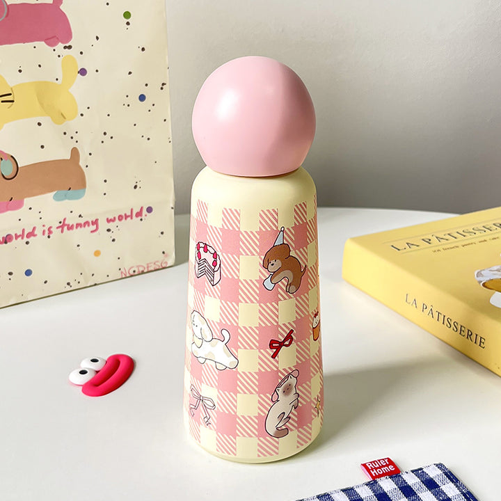 Women's Insulated Bottle with Cute Bear Design Bowlift