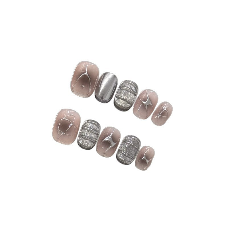 Elegant Abstract Press-On Nail Art Set Bowlift