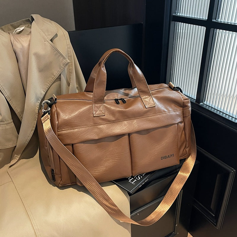 Stylish Leather Sports Duffle Bag