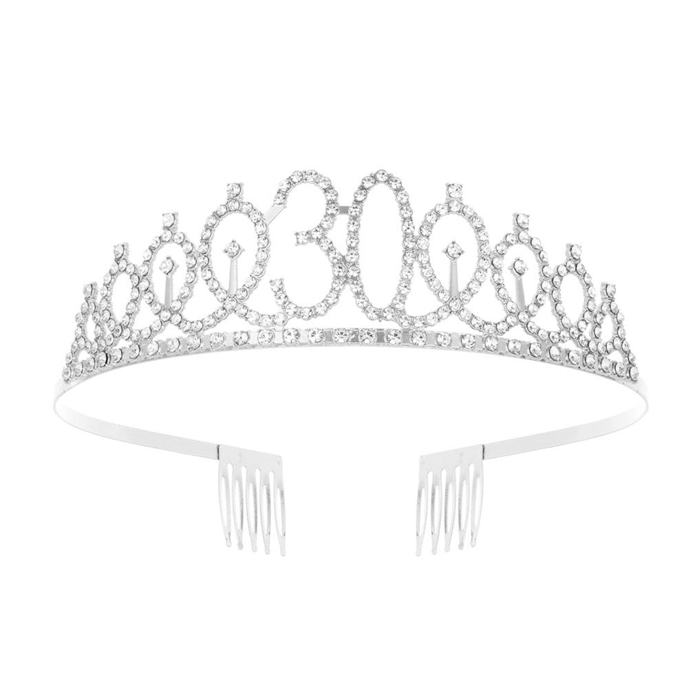 Women's Crystal-Embellished Tiara with Elegant Design Bowlift