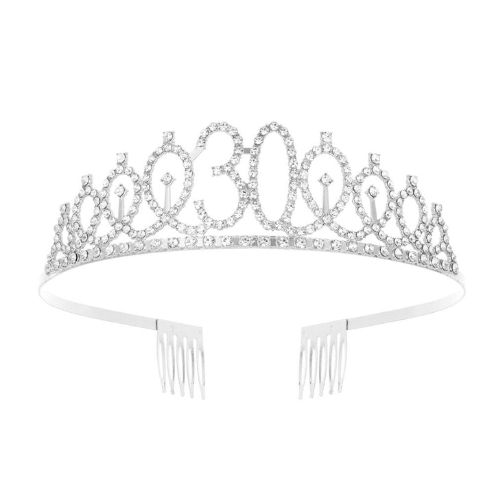 Women's Crystal-Embellished Tiara with Elegant Design Bowlift