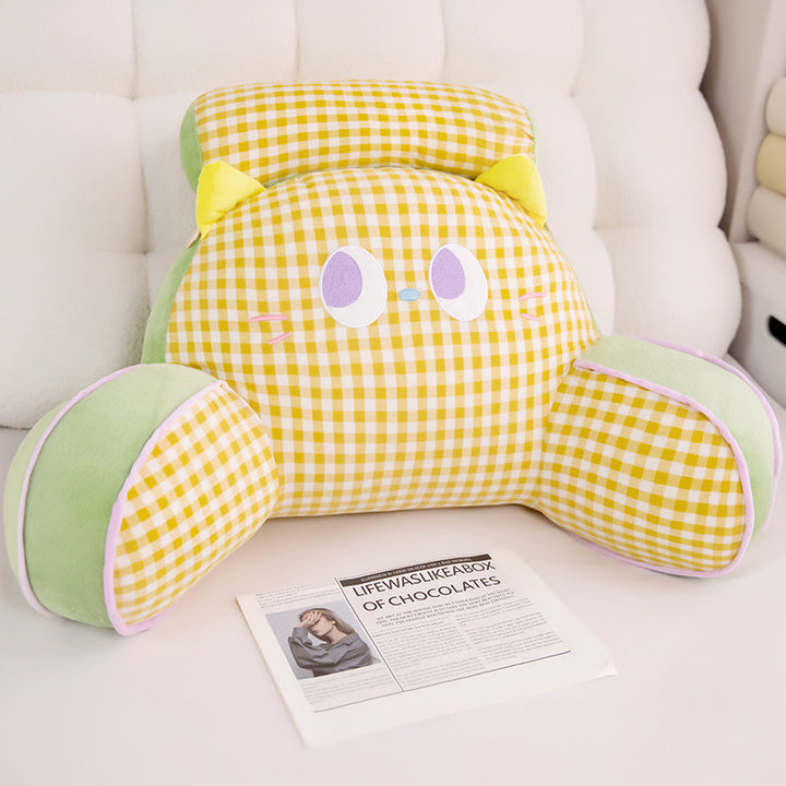 Funny plush back support pillow in cat design Bowlift