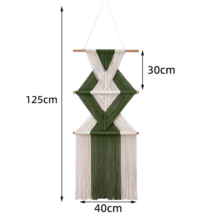 Macramé Wall Decor with Geometric Pattern Bowlift